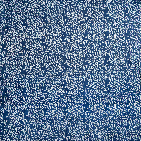indigo blue print cotton fabric