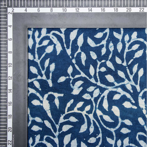 indigo blue print cotton fabric