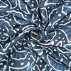 Indigo Blue Handmade Abstract Print Cotton Fabric -1st fabric