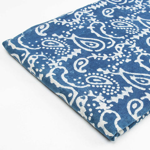 Blue Paisley Print Cotton print fabric