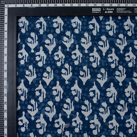 Indian Handmade Indigo Blue Printed Cotton Fabric