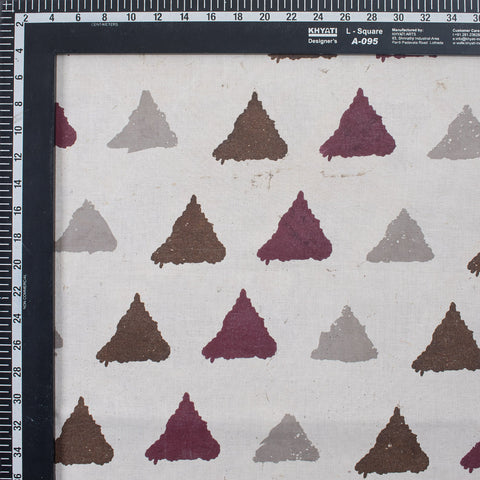 1 Yard Multi Color Tree Print Hand Block Cotton Kantha Doriya Fabric