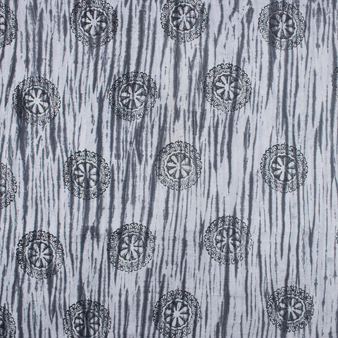 1 Yard Tie Dye Natural Grey Color Cotton Fabric
