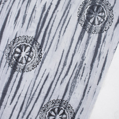 1 Yard Tie Dye Natural Grey Color Cotton Fabric