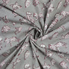 Grey Cotton print fabric Fabric