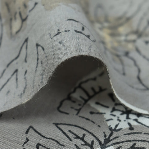  Soft Grey Kashish Print Cotton Fabric 1st Fabric