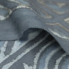 Grey Handmade Abstract Printed Natural Cotton Fabric