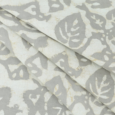 Hand Block Grey Kashish Print Cotton Fabric 