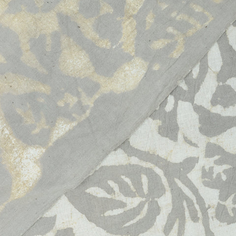 Hand Block Grey Kashish Print Cotton Fabric 
