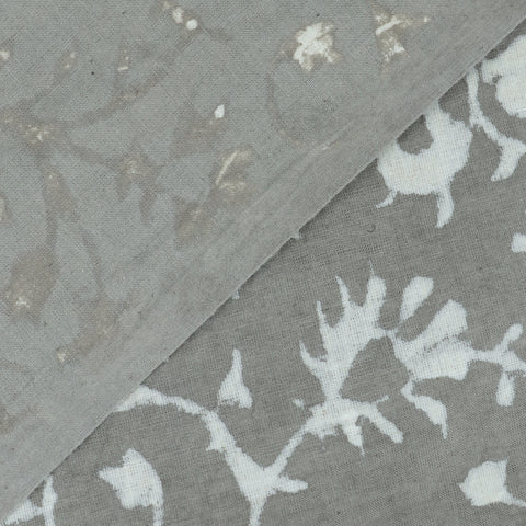 Kashish Baskılı Gri El Yapımı Yumuşak Saf Pamuklu Kumaş