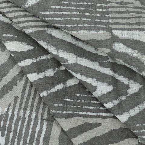 Grey Mud Cloth Print Hand Block Cotton Fabric
