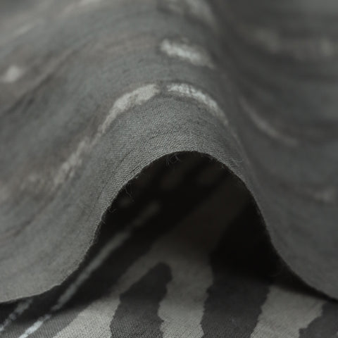 Grey Mud Cloth Print Hand Block Cotton Fabric