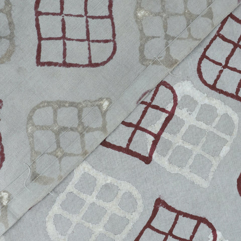 Grey Handmade Natural Cotton Fabric 1st fabric