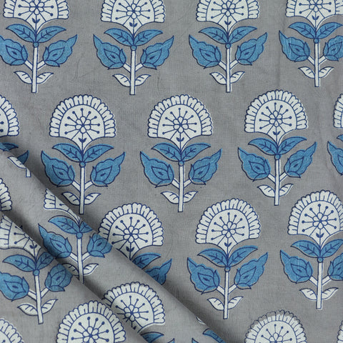  blue  and Grey Cotton print  Fabric  1st fabric