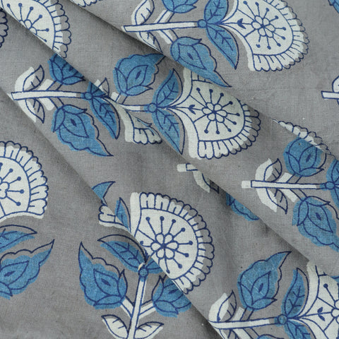  blue  and Grey Cotton print  Fabric  1st fabric