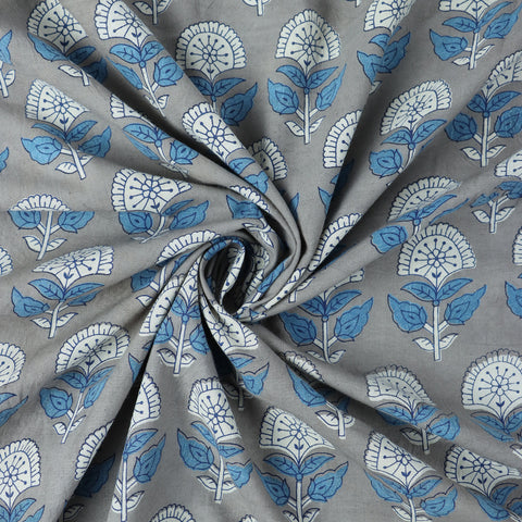  blue  and Grey Cotton print  Fabric  1st fabric
