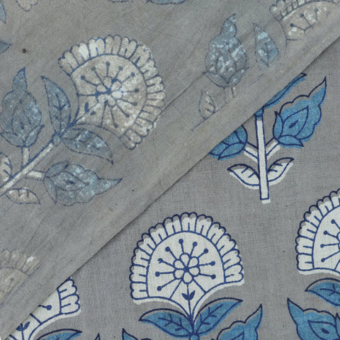  blue  and Grey Cotton print  Fabric  1st fabric