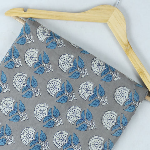  blue  and Grey Cotton print  Fabric  1st fabric