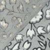 Indian Hand Block Floral Print Cotton Grey Fabric