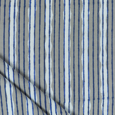 Beau tissu de coton doux fait à la main à imprimé rayé
