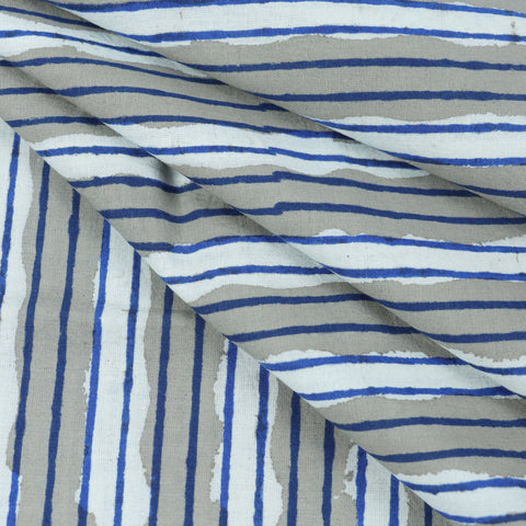 Beau tissu de coton doux fait à la main à imprimé rayé