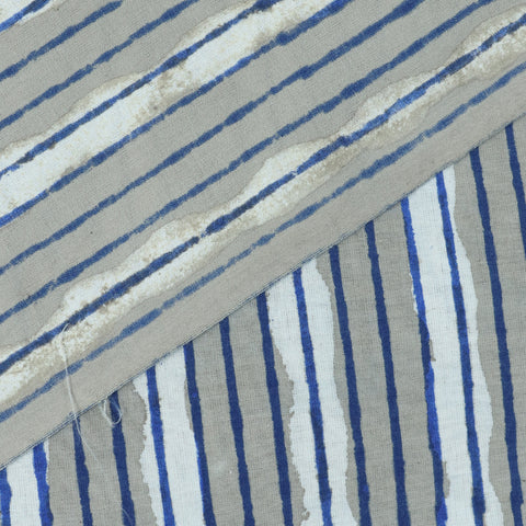 Beau tissu de coton doux fait à la main à imprimé rayé