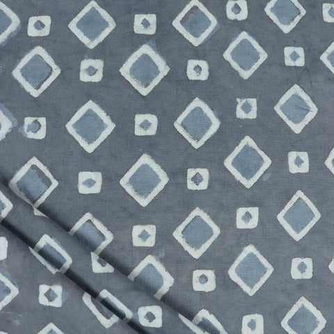 hand block grey cotton print fabric 1st fabric