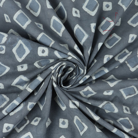 hand block grey cotton print fabric 1st fabric