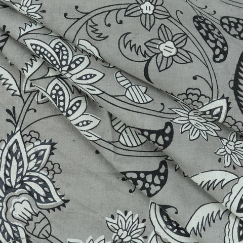 Grey Kashish Print Natural Cotton Fabric 1st Fabric