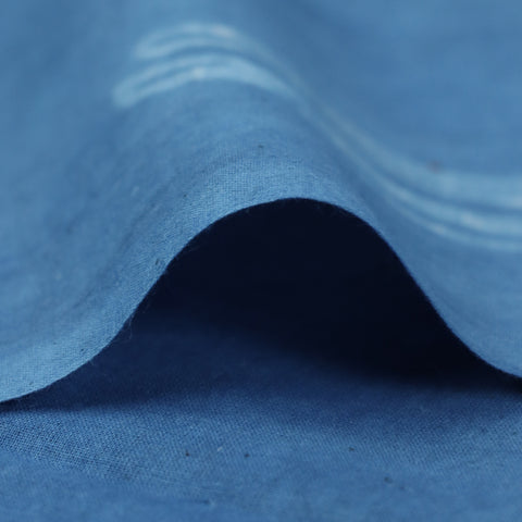 indigo blue cotton  print fabric