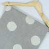 Grey Polka Dot Print Handmade Cotton Fabric