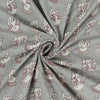 Jaipuri Hand Posture Printed Soft Grey Cotton Fabric