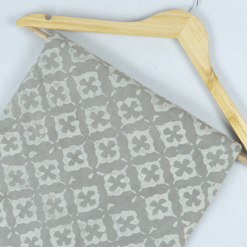 grey hand block cotton print fabric 1st fabric