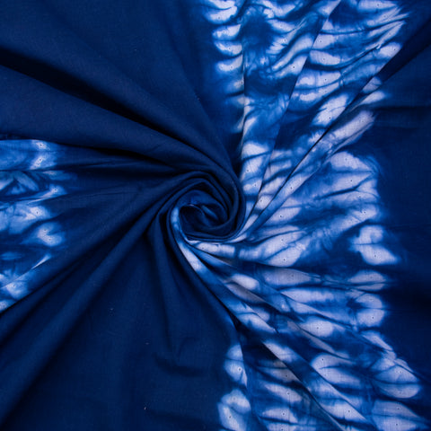 Blue Tie Dye Print Cotton Fabric - 1stFabric