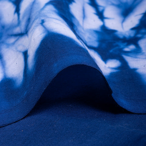 Blue Tie Dye Print Cotton Fabric - 1stFabric
