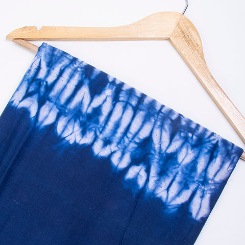 Blue Tie Dye Print Cotton Fabric - 1stFabric