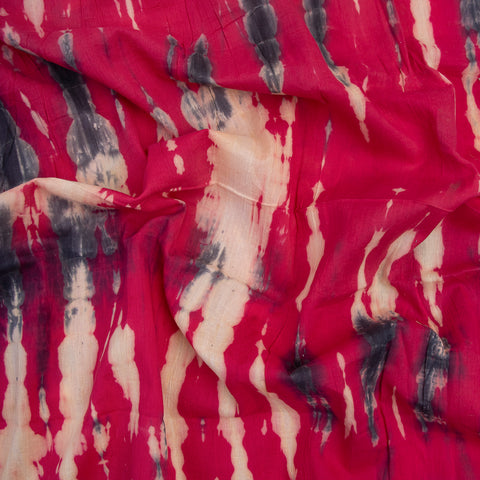 Red Tie Dye Cotton Print Fabric - 1stFabric