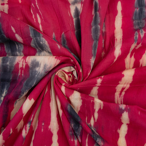 Red Tie Dye Cotton Print Fabric - 1stFabric
