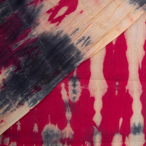 Red Tie Dye Cotton Print Fabric - 1stFabric
