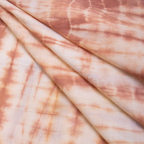 Brown Tie Dye Cotton Print Fabric - 1stFabric