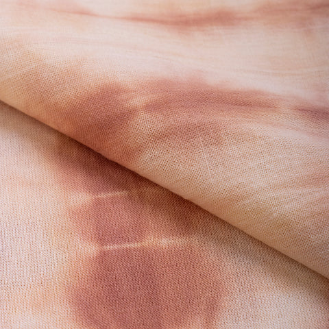 Brown Tie Dye Cotton Print Fabric - 1stFabric