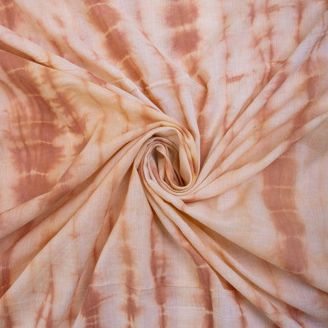Brown Tie Dye Cotton Print Fabric - 1stFabric