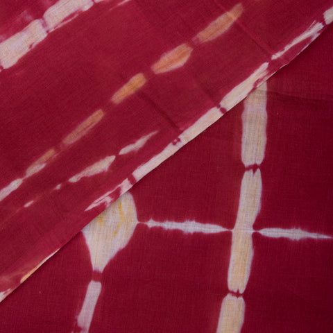 Red Tie Dye Cotton Print Fabric - 1stFabric
