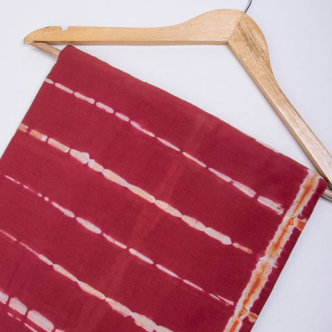 Red Tie Dye Cotton Print Fabric - 1stFabric