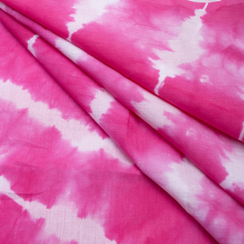 Pink Tie Dye Cotton Print Fabric - 1stFabric