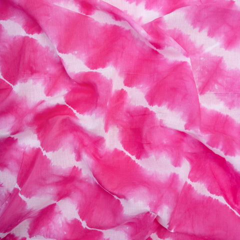 Pink Tie Dye Cotton Print Fabric - 1stFabric