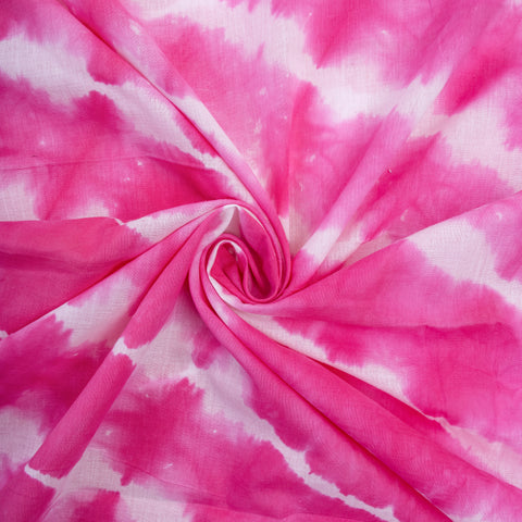 Pink Tie Dye Cotton Print Fabric - 1stFabric