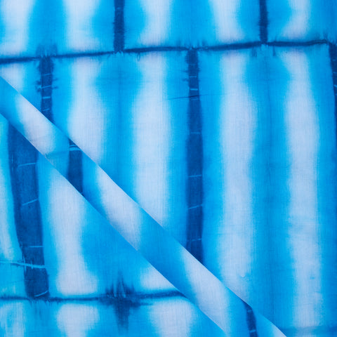Sky Blue Tie Dye Cotton Print Fabric - 1stFabric