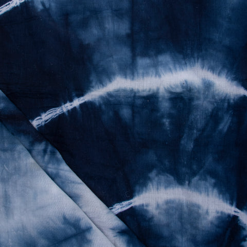 Blue Tie Dye Cotton Print Fabric - 1stFabric