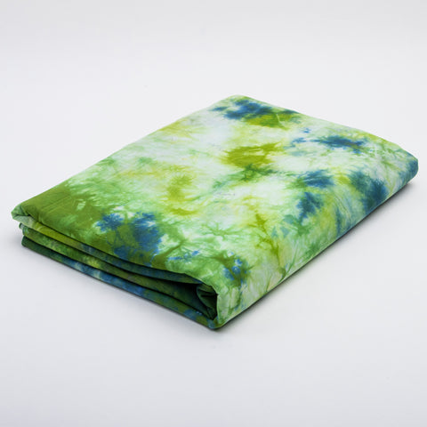 Green Blue Tie Dye Cotton Fabric - 1stFabric